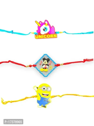 Kids Fancy Cartoon Rakhi Combo Pack Of 3-thumb0