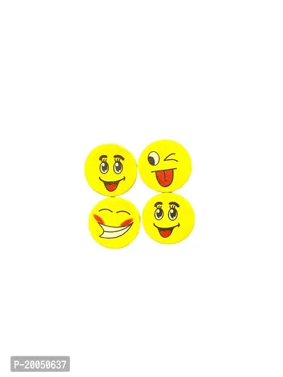 Smiley Face Eraser Set Of 4
