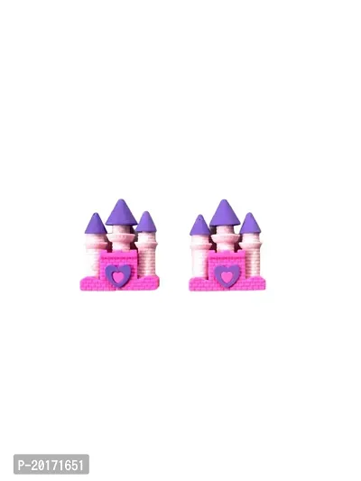 3D Castle Design Shape Erasers for Kids/Girls Pack of2-thumb0