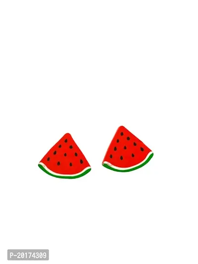 Watermelon Shaped Fancy Eraser For Kids set of 2-thumb0