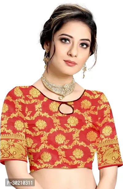 Stylish Cotton Silk Saree with Blouse piece-thumb3