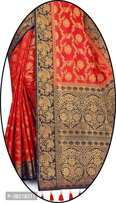 Stylish Cotton Silk Saree with Blouse piece-thumb2