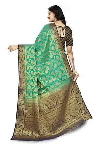 Beautiful Green Cotton Silk Jacquard Saree For Women-thumb1