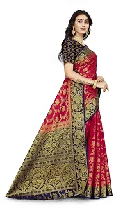 Beautiful Red Cotton Silk Jacquard Saree For Women-thumb2