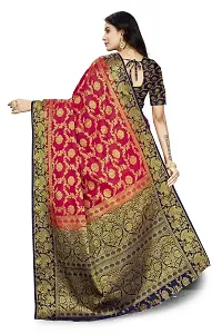 Beautiful Red Cotton Silk Jacquard Saree For Women-thumb3