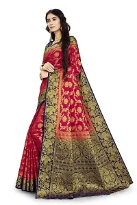 Beautiful Red Cotton Silk Jacquard Saree For Women-thumb1