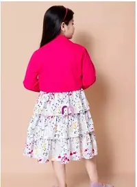 Stunning Cotton Printed Dresses with Jacket Set For Women-thumb1