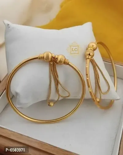 Stylish Brass Golden Bangles For Women