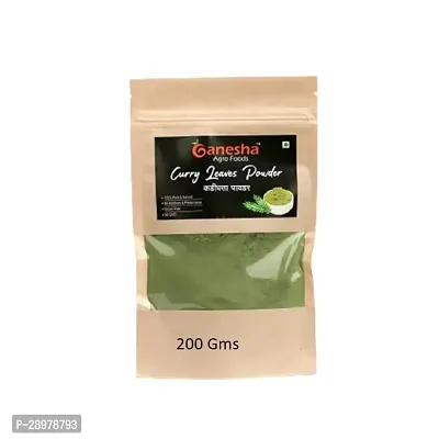 Natural Sun Dried and Stemless Curry Leaves Kadi Patta Powder 200 Grams
