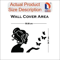 Classic Angel Fairy With Butterfly Silver Acrylic Mirror Wall Sticker|Mirror For Wall|Mirror Stickers For Wall|Wall Mirror|Flexible Mirror|3D Mirror Wall Stickers|Wall Sticker Cp-1402-thumb1