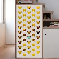 Classic 40 Butterfly Golden-Cp656 Acrylic Mirror Wall Sticker|Mirror For Wall|Mirror Stickers For Wall|Wall Mirror|Flexible Mirror|3D Mirror Wall Stickers|Wall Sticker Cp-1182-thumb1