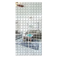 Classic 200 Square Silver-Cp564 Acrylic Mirror Wall Sticker|Mirror For Wall|Mirror Stickers For Wall|Wall Mirror|Flexible Mirror|3D Mirror Wall Stickers|Wall Sticker Cp-1090-thumb1