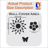 Classic Sun Flame 8 Flower With 20 Butterfly Golden Acrylic Mirror Wall Sticker|Mirror For Wall|Mirror Stickers For Wall|Wall Mirror|Flexible Mirror|3D Mirror Wall Stickers|Wall Sticker Cp-172-thumb3