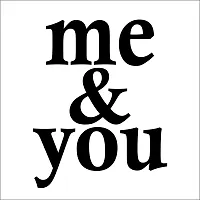 Classic Me And You Wall Sculptures, Wall Art, Wall Decor, Black Wooden Art Home Decor Items For Livingroom Bedroom Kitchen Office Wall, Wall Stickers And Murals (27 X 22 Cm)-thumb1