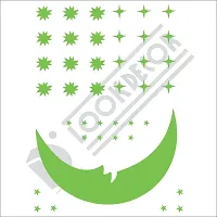 Classic Green Fluorescent ( Radium Sticker) Night Glow In The Dark, Star Astronomy Wall Stickers (Pack Of 201 Stars Big And Small) - Complete Sky Code-101-thumb1