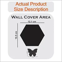 Classic Hexagon 10 Golden 10 Black-Cp98 Acrylic Mirror Wall Sticker|Mirror For Wall|Mirror Stickers For Wall|Wall Mirror|Flexible Mirror|3D Mirror Wall Stickers|Wall Sticker Cp-624-thumb1