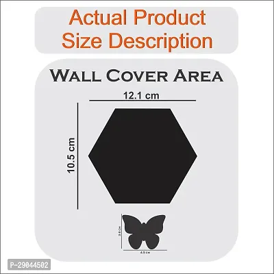 Classic Hexagon 10 Silver 10 Black-Cp104 Acrylic Mirror Wall Sticker|Mirror For Wall|Mirror Stickers For Wall|Wall Mirror|Flexible Mirror|3D Mirror Wall Stickers|Wall Sticker Cp-630-thumb2