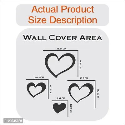 Classic 16 Love Heart Black-Cp665 Acrylic Mirror Wall Sticker|Mirror For Wall|Mirror Stickers For Wall|Wall Mirror|Flexible Mirror|3D Mirror Wall Stickers|Wall Sticker Cp-1191-thumb2