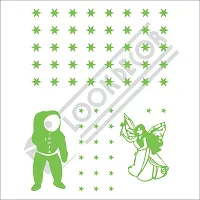 Classic Green Fluorescent ( Radium Sticker) Night Glow In The Dark, Star Astronomy Wall Stickers (Pack Of 201 Stars Big And Small) - Complete Sky Code-104-thumb3