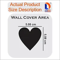 Classic 20 Heart Silver Acrylic Mirror Wall Sticker|Mirror For Wall|Mirror Stickers For Wall|Wall Mirror|Flexible Mirror|3D Mirror Wall Stickers|Wall Sticker Cp-390-thumb2