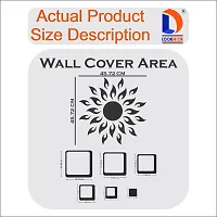 Classic Sun With 24 Square Black Acrylic Mirror Wall Sticker|Mirror For Wall|Mirror Stickers For Wall|Wall Mirror|Flexible Mirror|3D Mirror Wall Stickers|Wall Sticker Cp-1373-thumb2