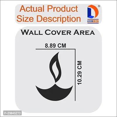 Classic 10 Shubh Diya Black Acrylic Mirror Wall Sticker|Mirror For Wall|Mirror Stickers For Wall|Wall Mirror|Flexible Mirror|3D Mirror Wall Stickers|Wall Sticker Cp-1404-thumb2