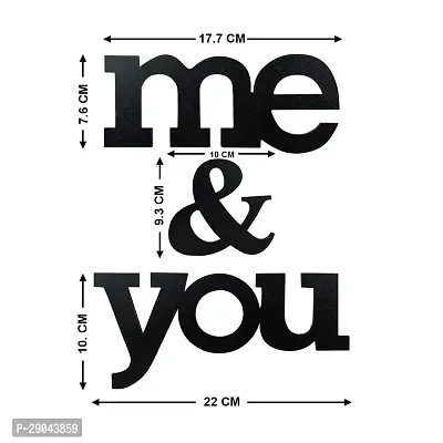 Classic Me And You Wall Sculptures, Wall Art, Wall Decor, Black Wooden Art Home Decor Items For Livingroom Bedroom Kitchen Office Wall, Wall Stickers And Murals (27 X 22 Cm)-thumb3