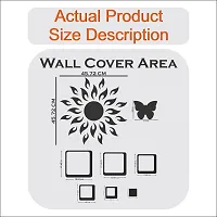 Classic Sun 12 Square Golden 20 Butterfly-Cp314 Acrylic Mirror Wall Sticker|Mirror For Wall|Mirror Stickers For Wall|Wall Mirror|Flexible Mirror|3D Mirror Wall Stickers|Wall Sticker Cp-840-thumb3