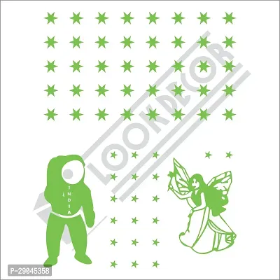 Classic Green Fluorescent ( Radium Sticker) Night Glow In The Dark, Star Astronomy Wall Stickers (Pack Of 201 Stars Big And Small) - Complete Sky Code-110-thumb4