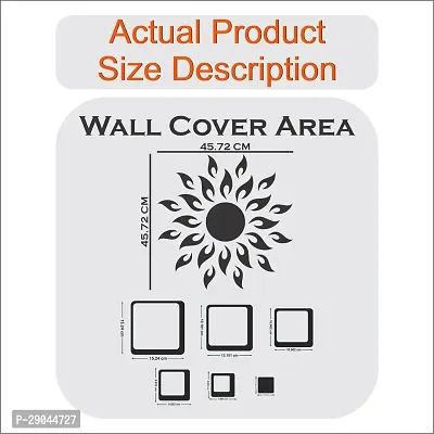 Classic Sun Golden 24 Square-Cp329 Acrylic Mirror Wall Sticker|Mirror For Wall|Mirror Stickers For Wall|Wall Mirror|Flexible Mirror|3D Mirror Wall Stickers|Wall Sticker Cp-855-thumb3