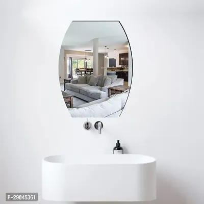 Classic Bevel Rectangle Mirror Plastic And Flexible Mirror Sticker | Non-Glass Mirror Wall Stickers For Walls (20X30) Cm | Mirror Stickers For Home And Bathroom Decoration | Wall Sticker Wall Mirrors-thumb2
