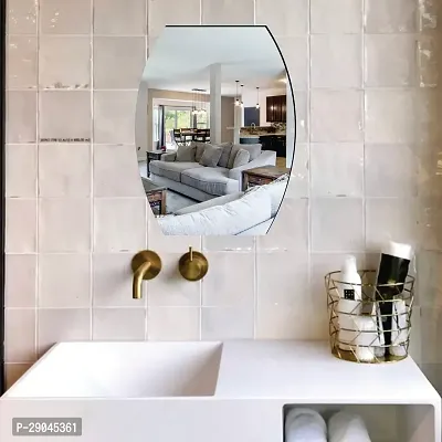 Classic Bevel Rectangle Mirror Plastic And Flexible Mirror Sticker | Non-Glass Mirror Wall Stickers For Walls (20X30) Cm | Mirror Stickers For Home And Bathroom Decoration | Wall Sticker Wall Mirrors-thumb0