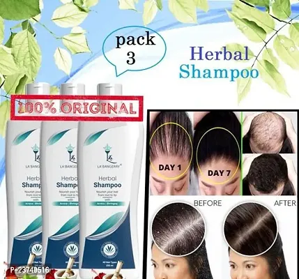 100% Original Herbal shampoo for Dandruff Control, Hair Regrowth And Hair Fall Control shampoo, Shiny and Long Hairs/Hair Cleanser For Strengthens Hair Roots AndClear Dandruff(250ML+250ML+250ML) PACK OF 3