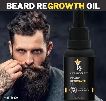 Beard Growth Oil -Thicker  Longer Beard With Moroccan Argan Oil - Natural Oil - Sweet Almond Oil 30Ml (Pack Of 1)