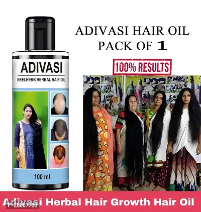 Adivasi Neelambari hair care Adivasi neelambari hair oil kasturi brungraj herbal oil Hair Oil (100ML)-thumb3