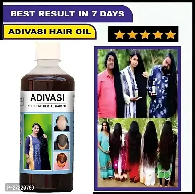 Adivasi Herbal Hair Oil - Strengthens, Lengthens, and Thickens Hair - Nourishes Scalp - Manages Hair Fall (250ml)