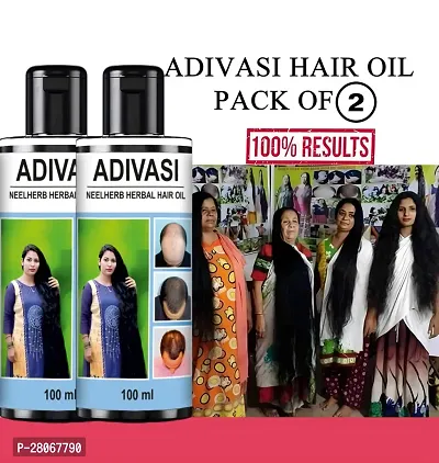 ADIVASI AYURVEDIC Natural Hair Oil +  Combo for Hair Growth and Hair Fall 100ML Pack of 2