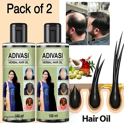 AdivasI  for Women and Men for Shiny Hair Long - Dandruff Control - Hair Loss Control - Long Hair - Hair Regrowth Hair Oil100ML (Pack of 2)