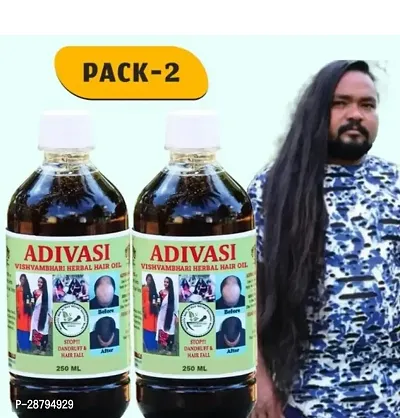 Adivasi Ayurvedic Natural Hair Oil - 250 Ml Pack of 2