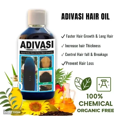 Adivasi Herbal Hair Oil 250ml. 100% NATURAL (Basically Made By Pure Adivasi Ayurvedic Herbs)-thumb0