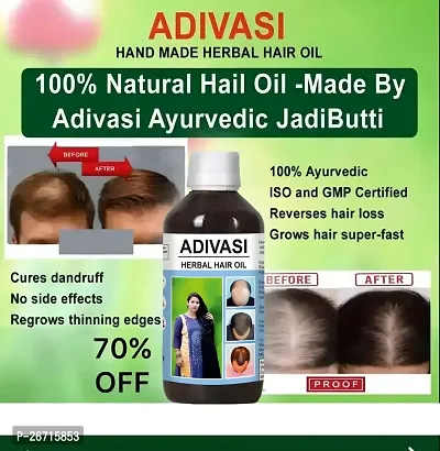 Adivasi Herbal Hair Growth Oil -Get Strong and Healthy Hair with Ayurvedic Herbs 250ml