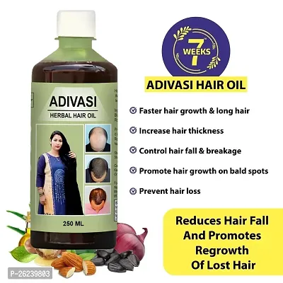 AdivasI  for Women and Men for Shiny Hair Long - Dandruff Control - Hair Loss Control - Long Hair - Hair Regrowth Hair Oil 250ml (Pack of 1)-thumb2