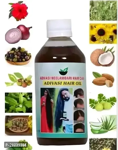 Adivasi Neelambari hair care Adivasi neelambari hair oil kasturi brungraj herbal oil Hair Oil (250ML)-thumb0