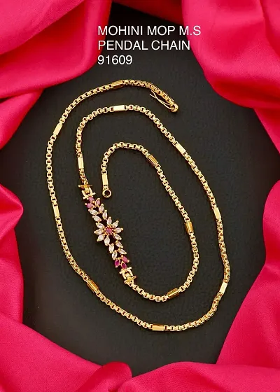 One Gram Premium Quality South Chain Brass Chain For Women And Girls.