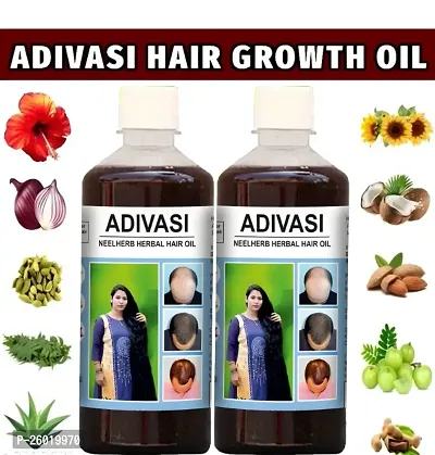 100% Natural Adivasi Neelambari Medicine All Type Of Hair Problem Herbal Hair Oil 250ML+250ML COMBO-thumb0