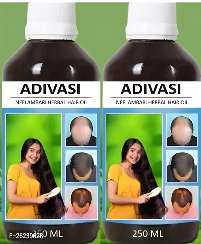 KASTURI HERBAL ADIVASI HAIR OIL 500ML-250ML PACK OF 2 | Adivasi Neelgiri Hair Oil 500ml