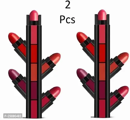 5 in 1 Creamy Matte Lipstick The Red Editions Pack of 2 Multicolor 15 g-thumb0