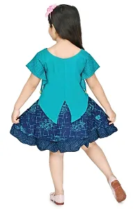 Girls Multicolor Rayon Two Part Frock For Festive  Party Wear-thumb4