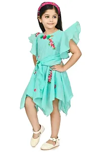 Girls Beautiful Cotton Blend Frock For Festive  Party Wear-thumb2