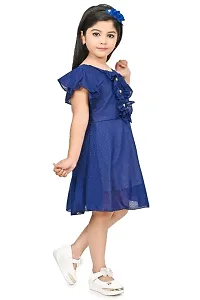 Girls Beautiful Funky Cotton Blend Frock For Festive  Party Wear-thumb2